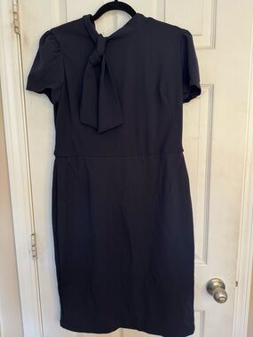 Maggie London Tie-Neck Short Sleeve Sheath Dress (14)